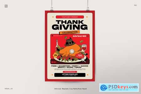 Retro Thanks Giving Flyer