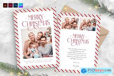 Christmas Family Greeting Card Template