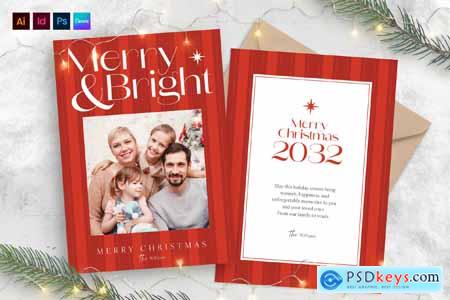 Christmas Greetings Card Template ZWNTYBK