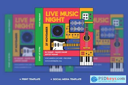 Live Music Night Flyer Template