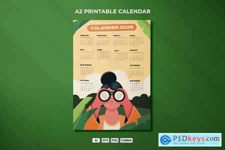 Poster 2025 Calendar Template G73UDRC