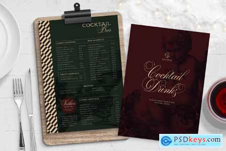 Cocktail Menu Drinks List Template