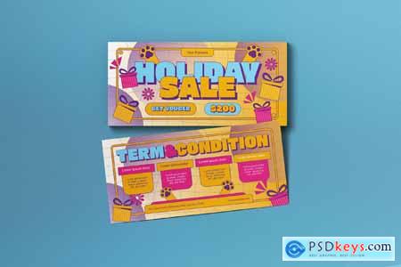 Yellow Y2k Evolution Holiday Sale Voucher