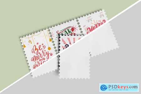 Top View Minimalist Postage Mockup