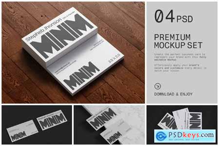 Minimal Business Card Branding Mockup AXCN6PF