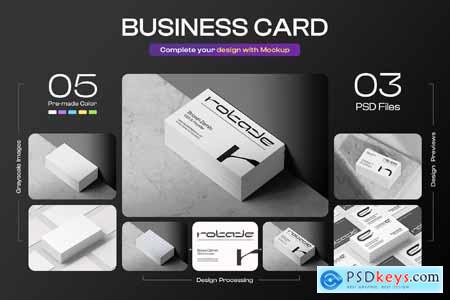 Minimal Business Card Branding Mockup 9K87QYK