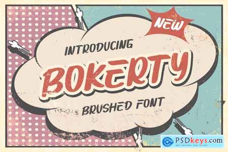 Bokerty - New Brushed Font