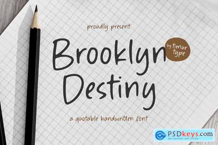 Brooklyn Destiny  Quotable Handwritten Font TT