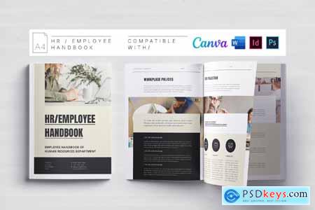 HR Employee Handbook Canva Docx ID PSD