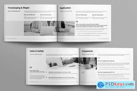 Employee Handbook Template Landscape