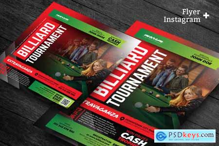 Billiards Tournament Flyer and Social Media