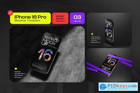 iPhone 16 Pro Mockup Set