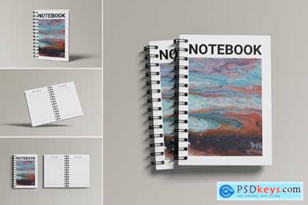 A5 Spiral Notebook Mockup