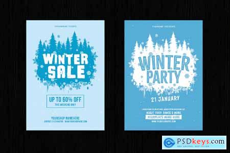 Winter Party Winter Sale Flyer