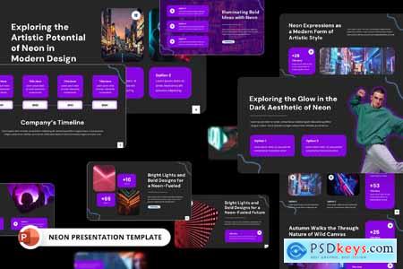 Saber - Neon PowerPoint Template