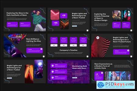 Saber - Neon PowerPoint Template