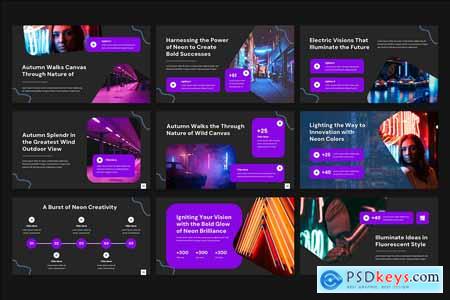 Saber - Neon PowerPoint Template