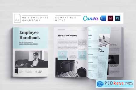 HR Employee Handbook Canva Docx ID PSD