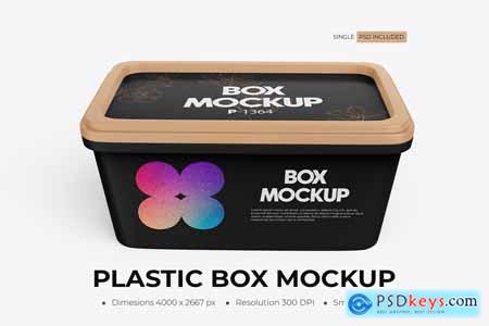 Plastic Matte Food Container Mockup 5BLJEBK