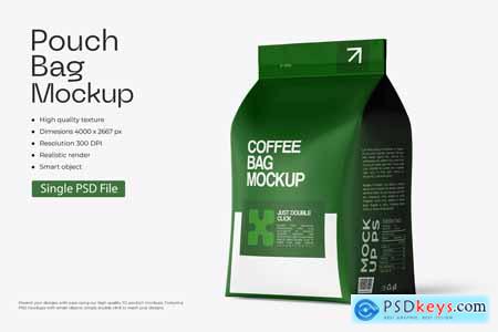 Plastic Coffee Bag Packaging Mockup