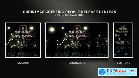 Christmas Greeting People Release Lantern 55436562