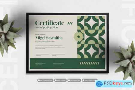 Green Geometric - Certificate