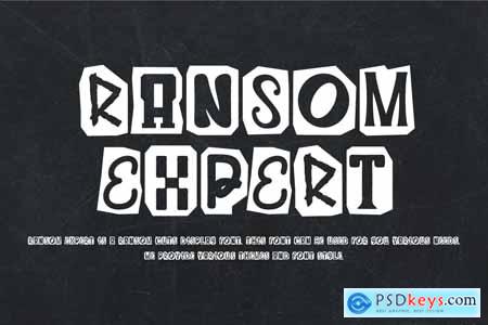 Ransom Expert - Ransom Letter Cuts Font