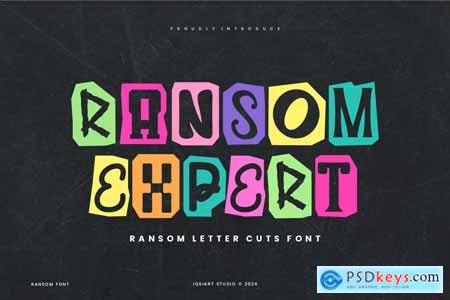 Ransom Expert - Ransom Letter Cuts Font