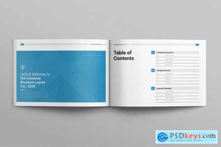 Business Brochure Layout Design Template Landscape