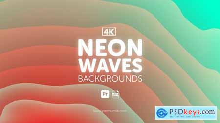 Neon Waves Backgrounds for Premiere Pro 55391909