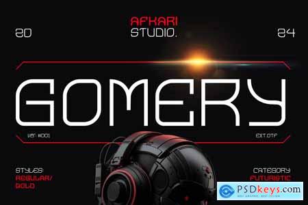 Gomery - Modern Futuristic Display Font