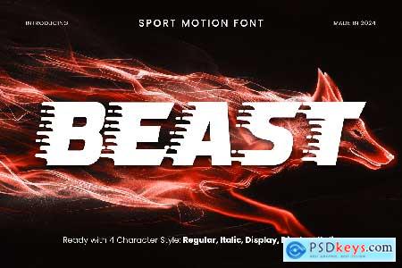 Beast - Sport Motion Font