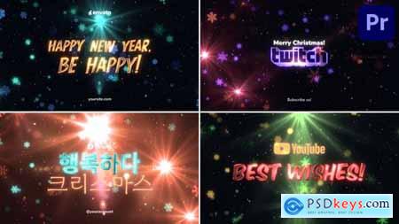 Christmas And New Year Greetings Typography for Premiere Pro 55421939