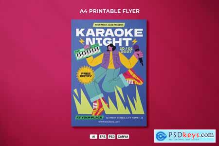 Karaoke Night Flyer Template