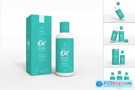 Cosmetic Oil Bottle Branding Mockup Set