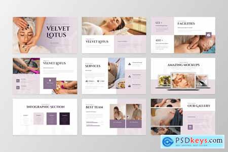 Velvet Lotus - SPA PowerPoint Template