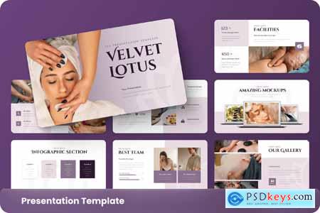 Velvet Lotus - SPA PowerPoint Template