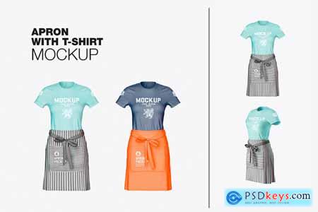 Apron With T-Shirt Mockup