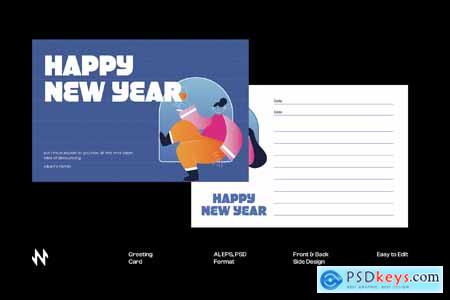 New Year Eve Greeting Card KAXD3UF