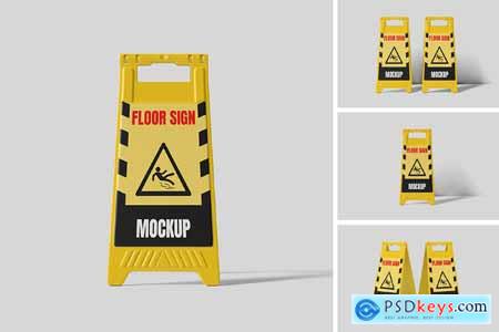 Floor Sign Mockup