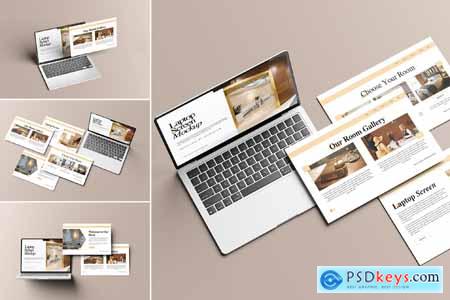 Laptop Screen Website Mockups