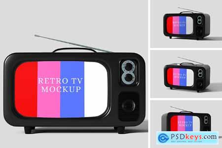 Retro TV Screen Mockup