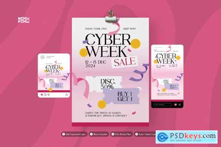 Cyber Week Sale - Flyer Set