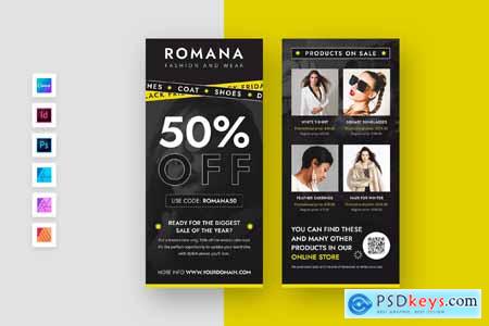 Fashion Black Friday Flyer DL Template