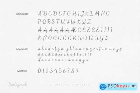 Hollograph Signature Font