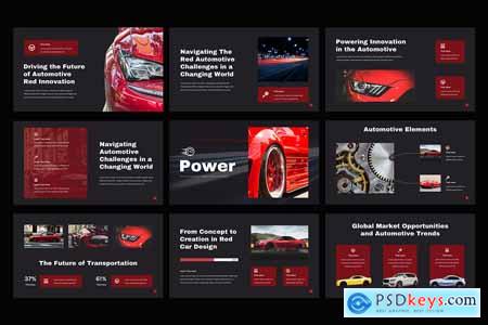 Power - Red Minimalist PowerPoint Template