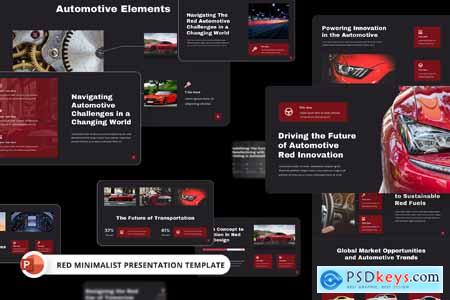 Power - Red Minimalist PowerPoint Template