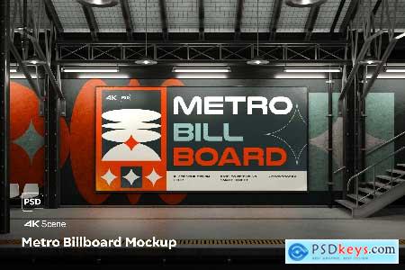 Metro Station Billboard Mockup