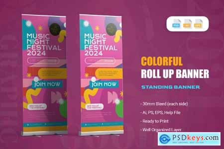 Playful Colorful Style - Roll Up Banner