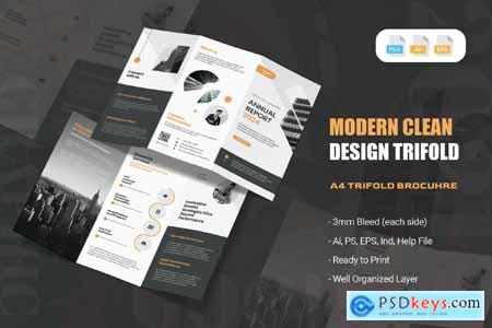 Modern Clean Design - Trifold Brochure